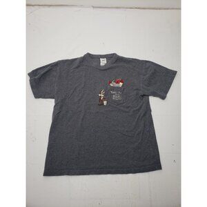 Vtg Warner Bros Wile E Coyote Gray Yes I Do Have All The Answers T-shirt Sz M